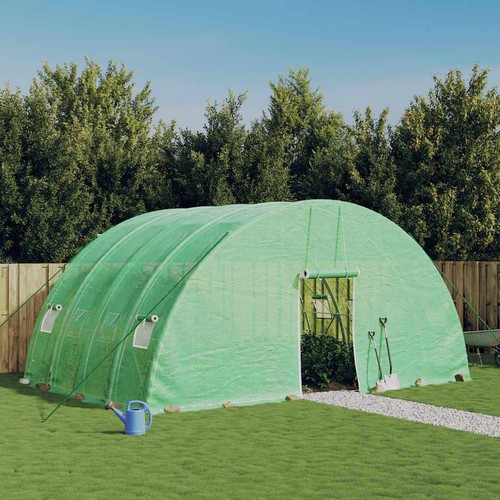 Greenhouse with steel frame - with,