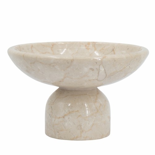 Marble pedestal fruit bowl - marble,