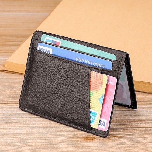 Genuine leather slim wallet - slim,