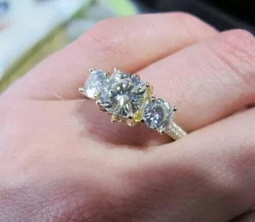 3ct round cut real moissanite - cut,