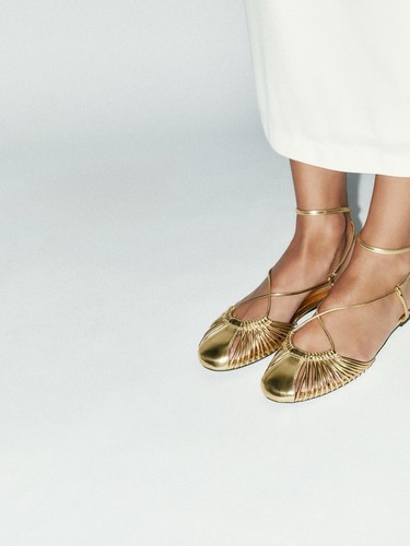 Zara metallic strappy - metallic,