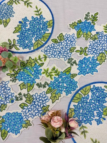 Handmade beaded table - handmade,
