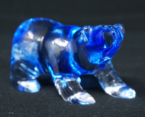 Vintage blue and clear art - blue,