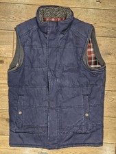 Men's Fat Face Quilted Body Warmer Navy Blue Size Small