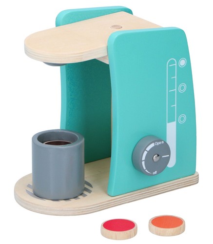 Wooden coffee machine - coffee, cup