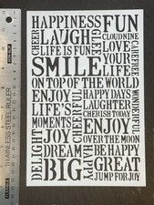 Stencil Background words fun