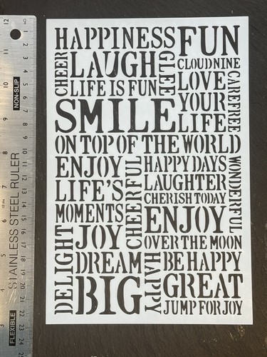 Stencil background words fun - background,