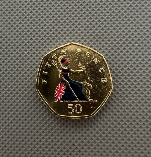 2005 gold plated 50p coin - 2005,