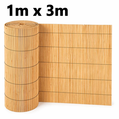 Natural bamboo reed fence - natural,