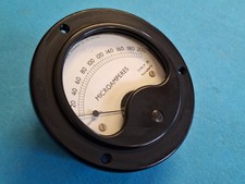 Meter ~ 200uA DC FSD Moving coil Movement ~ 3.25" Diameter ~ Sifam