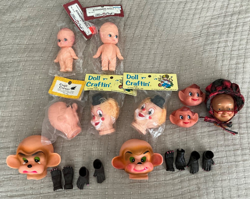 Vintage lot rubber - vintage, doll