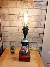 Vintage Castrol oil can table lamp (Steampunk-Mancave-Industrial)