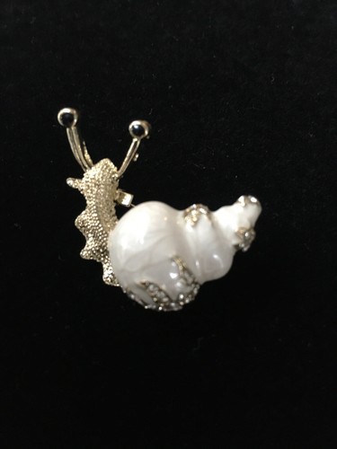 Art deco ivory enamel - art, snail