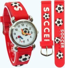 Children’s, Kids, Boys Man Utd. 3D Football, Soccer Design, Sports Watch