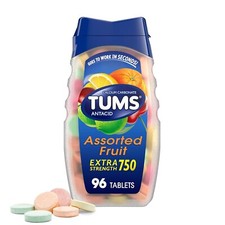 TUMS Antacid Extra Strength Assorted Fruit for Heartburn Relief | 96 Tablets