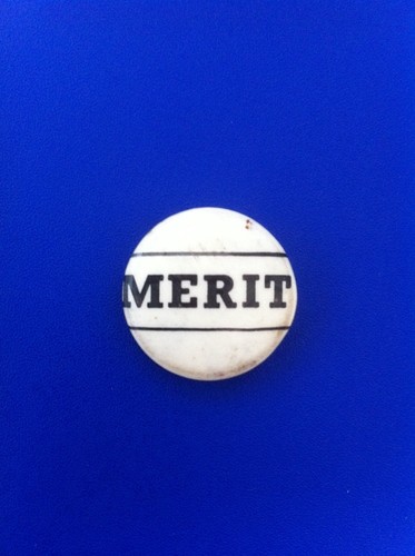 Vintage school merit round tin - school,