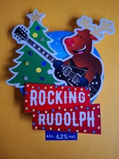 Beer pump clip badge HARDY & HANSONS brewery ROCKING RUDOLPH cask real ale xmas