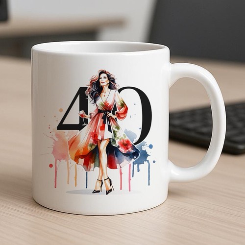 40th birthday gift mug year - 40th,