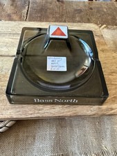 Vintage BASS WORTHINGTON PUB ASHTRAY. Black smoked glass 1970's 