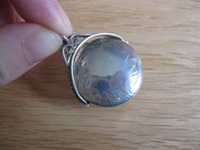 Vintage Sterling Silver Hallmarked Spinner Style Locket Pendant
