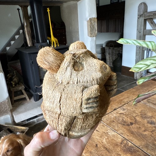 Carved coconut mouse - carved,