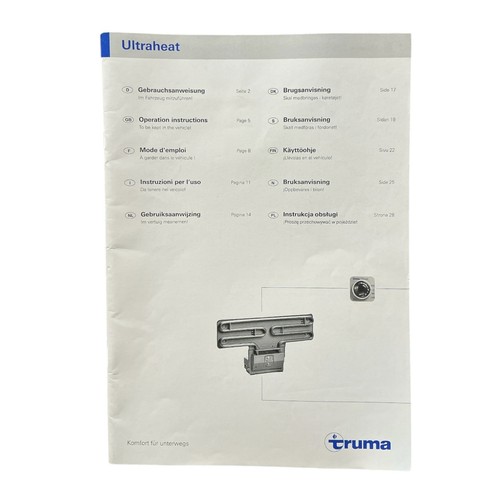 Truma ultraheat operation - truma,