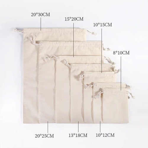 10pcs cotton linen drawstring - cotton,