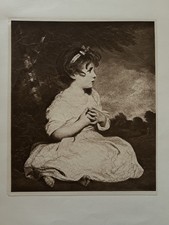 1901 Print – The Age Of Innocence by Sir Joshua Reynolds | Art Nouveau Portrait