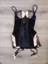 Ann Summers Black & Blue Satin