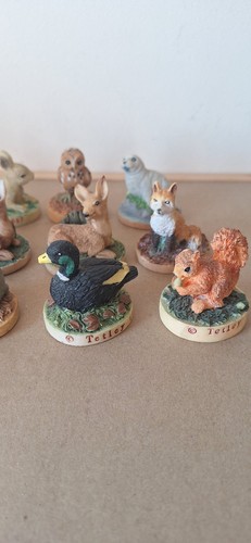 X12 tetley animal figurines - x12,