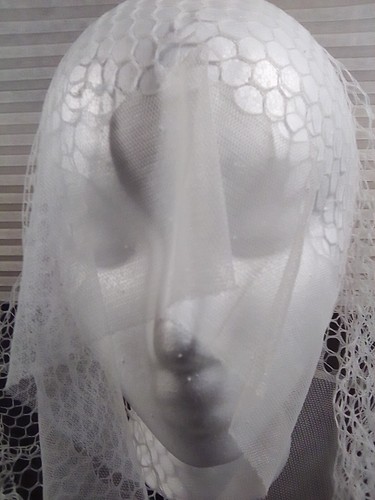 Long net veil - long, stole