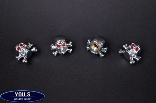 4pcs skull valve caps - skull,