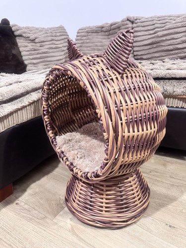 Handmade rattan cat house