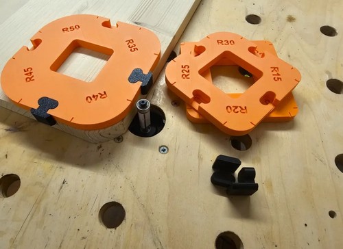 Corner radius jig set for - radius,