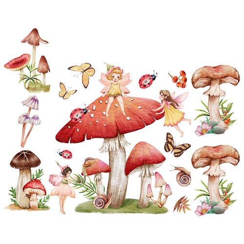 Bedroom wall art mushroom - bedroom,