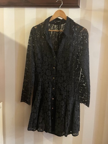 Zara black lace mini dress - zara,
