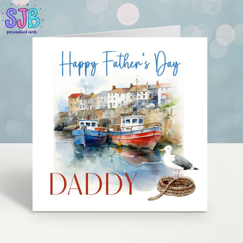 Harbour father day card - father's,