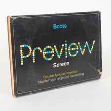 Boots Preview Screen - For Slide & Movie Projectors, And  Movie Titling - Boxed