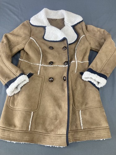 Denim faux suede shearling - denim,