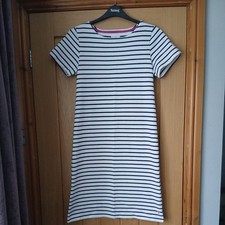 Joules Premium Grade Cream & Navy Striped Riviera Long Dress Size 12