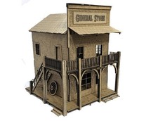 mdf, 28mm, laser cut, wargaming terrain, Old West building 1:56, western