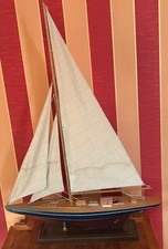 Vintage Wooden Model Boat J