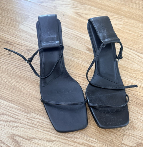Zara women black leather - women's,