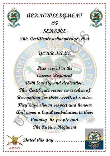 Queens regiment - queens,
