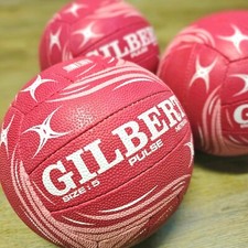 Gilbert Netballs PULSE Training / Match Ball - Pink White Size: 5 - FREE p&p