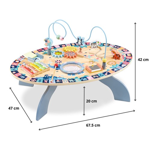 Wooden activity table - 7-in-1,