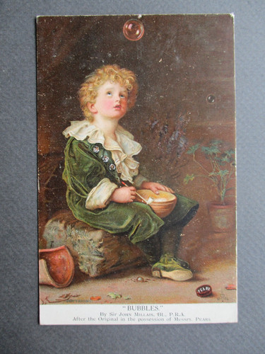 Art postcard bubbles sir john - art,