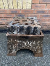 Blacksmiths ANVIL Swage Block 12x12" original stand large RARE garden welder