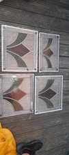  Art Deco Stained Glass Windows, Lead Lined Panels x4 Project,  Read Details ...