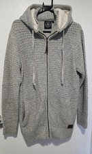 Guiness Grey Knitted Cardigan With Hood Size Medium